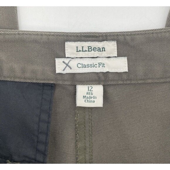 L.L. Bean Olive Green Women's Ankle Pants 12 Reg - Picture 4 of 11